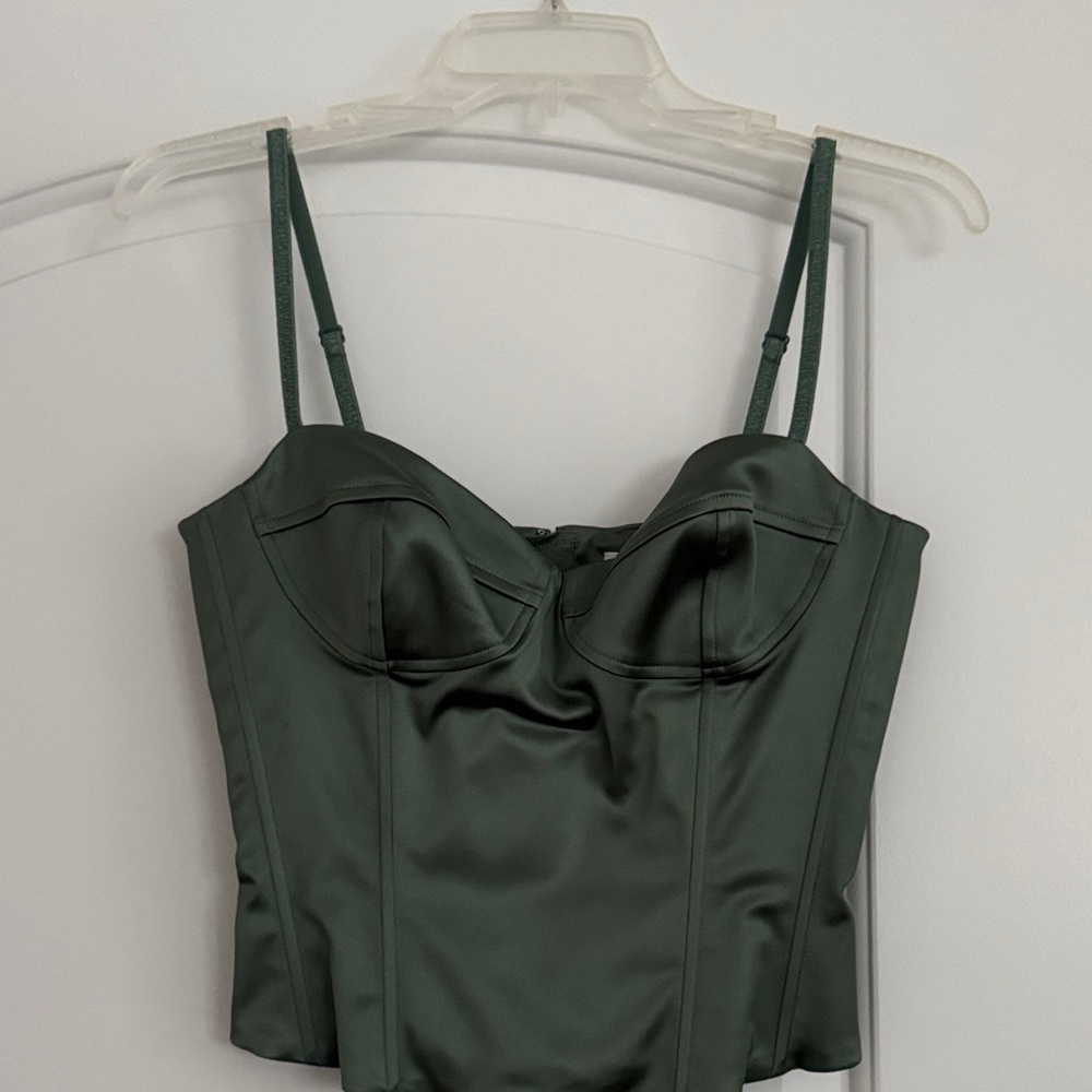 Wilfred Dark Green Satin Top NWT